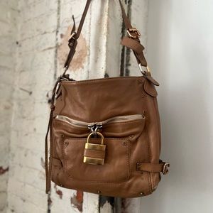 RARE. AUTHENTIC. CHLOE PADDINGTON HOBO BAG IN BEIGE CALFSKIN LEATHER